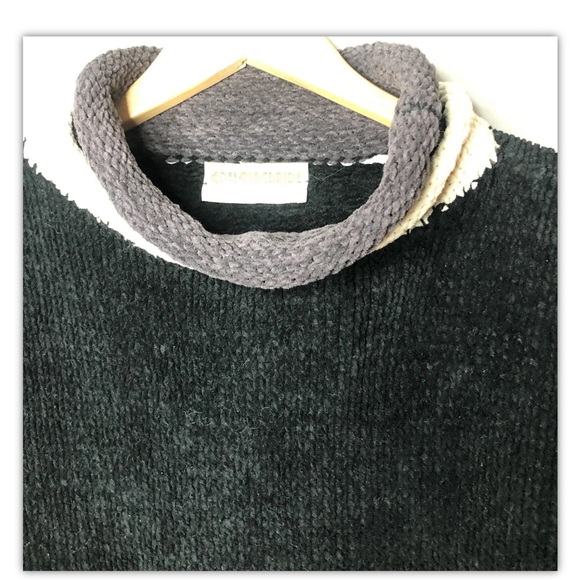 EDEL MACBRIDE Sweater Ireland Hand Made High Roll Neck Chenille Knit Black Large - Picture 4 of 16